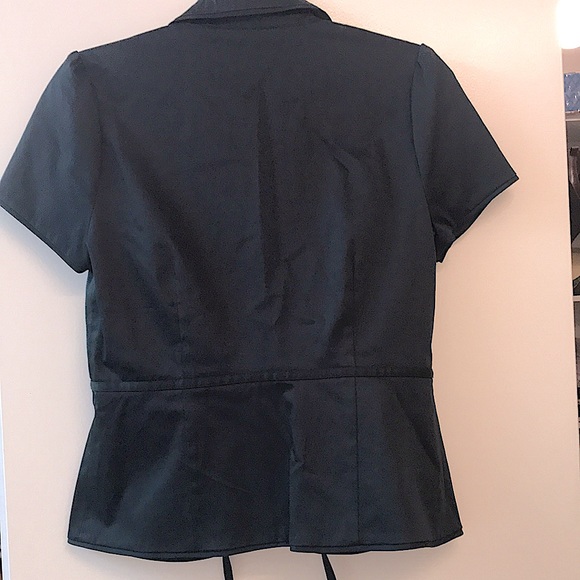 OLD NAVY BLACK Cap Sleve crop JACKET/BLAZER. Sz Med - Picture 10 of 13